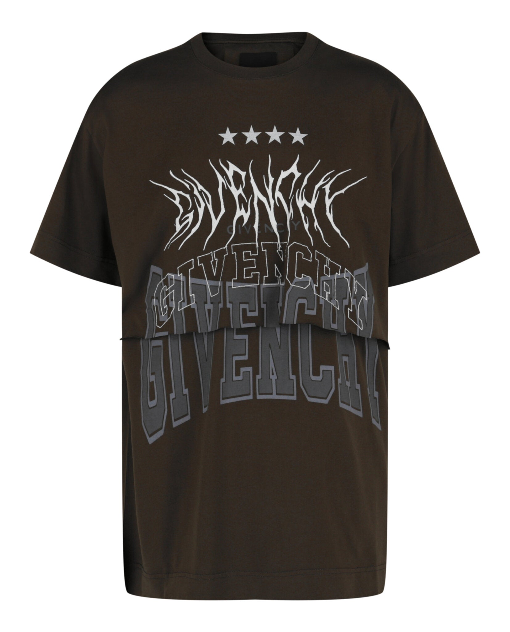 Givenchy Mens Layered Graphic T-Shirt