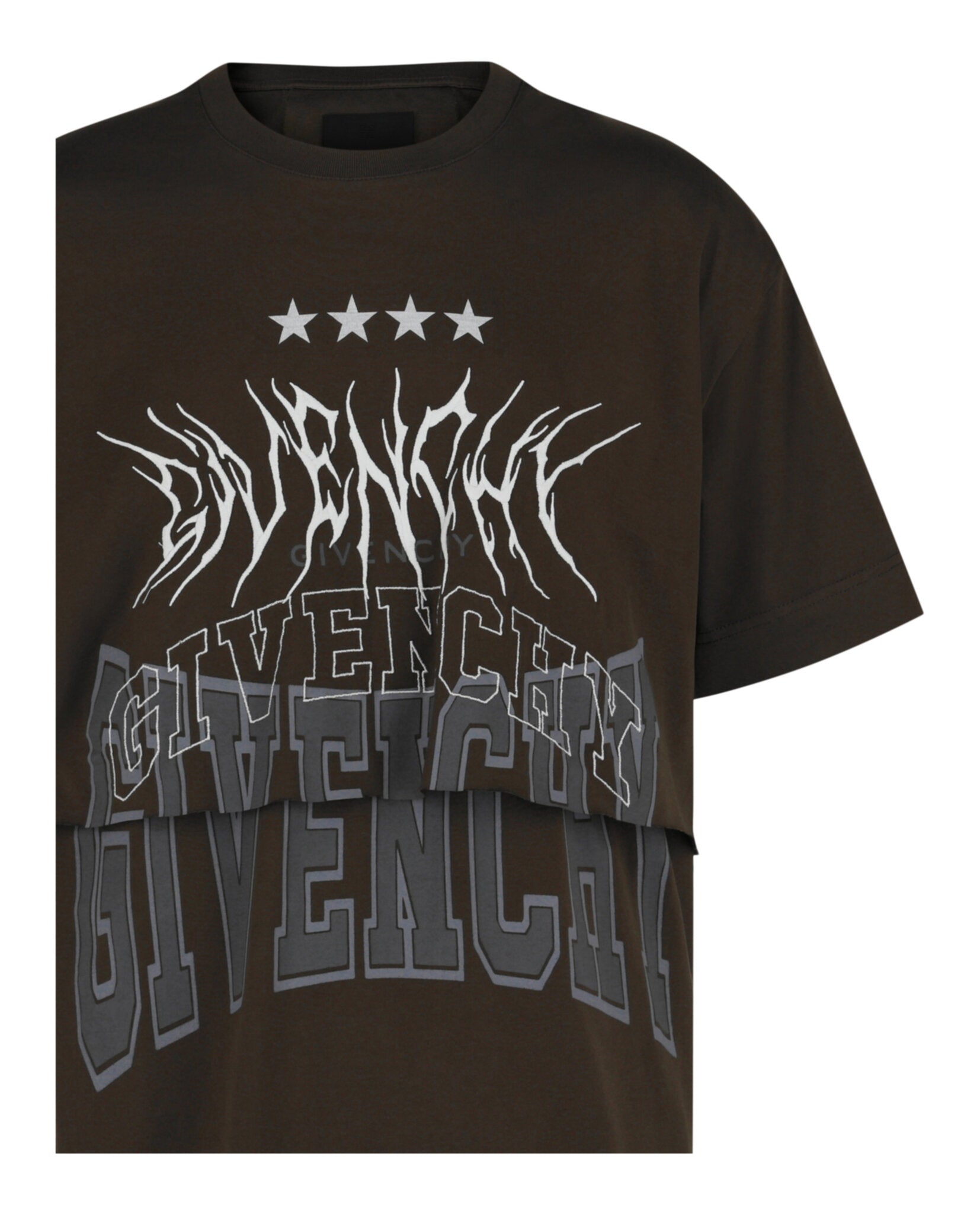 Givenchy Mens Layered Graphic T-Shirt