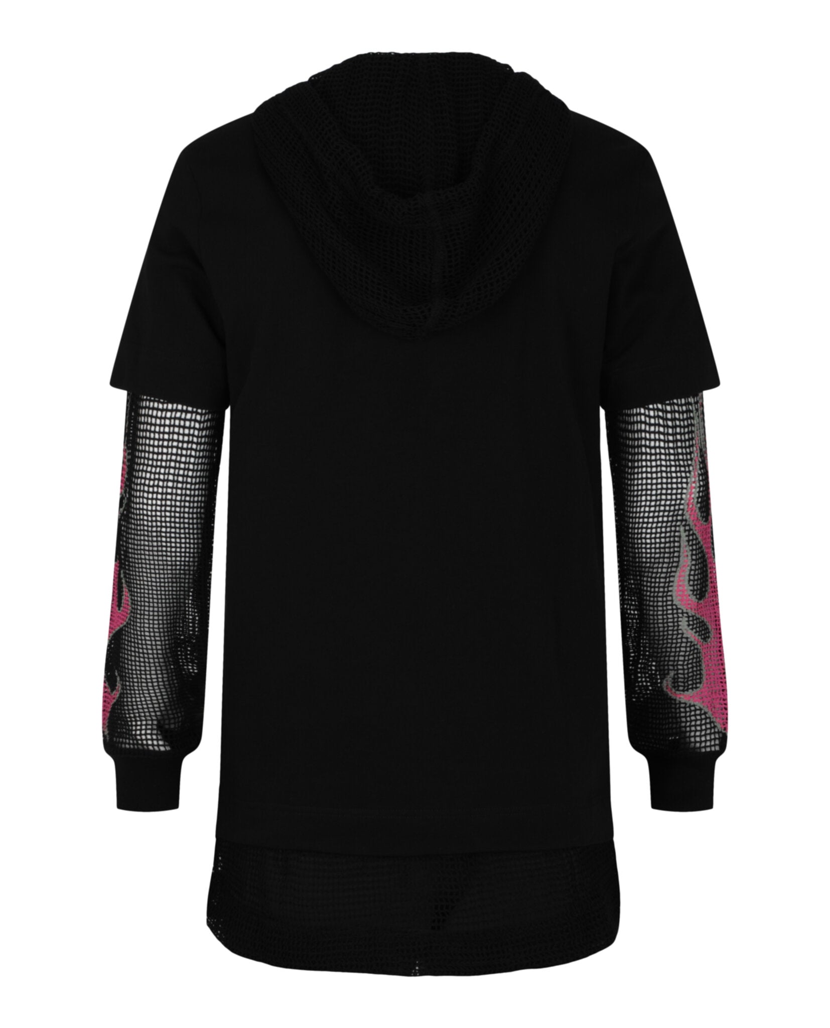 Givenchy Mens Overlapped Hooded T-Shirt In Cotton and Mesh