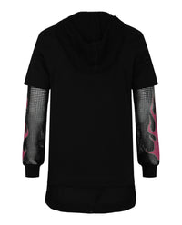 Givenchy Mens Overlapped Hooded T-Shirt In Cotton and Mesh