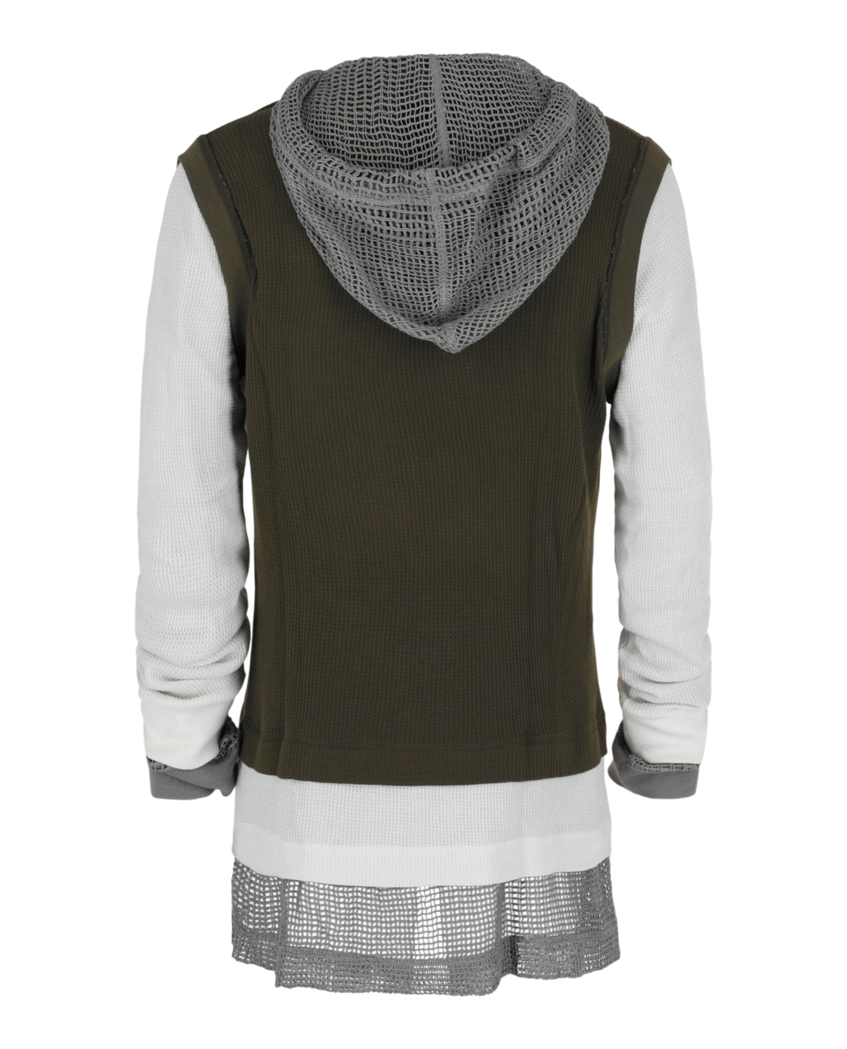 Givenchy Mens Overlapped Hooded T-Shirt