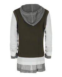 Givenchy Mens Overlapped Hooded T-Shirt