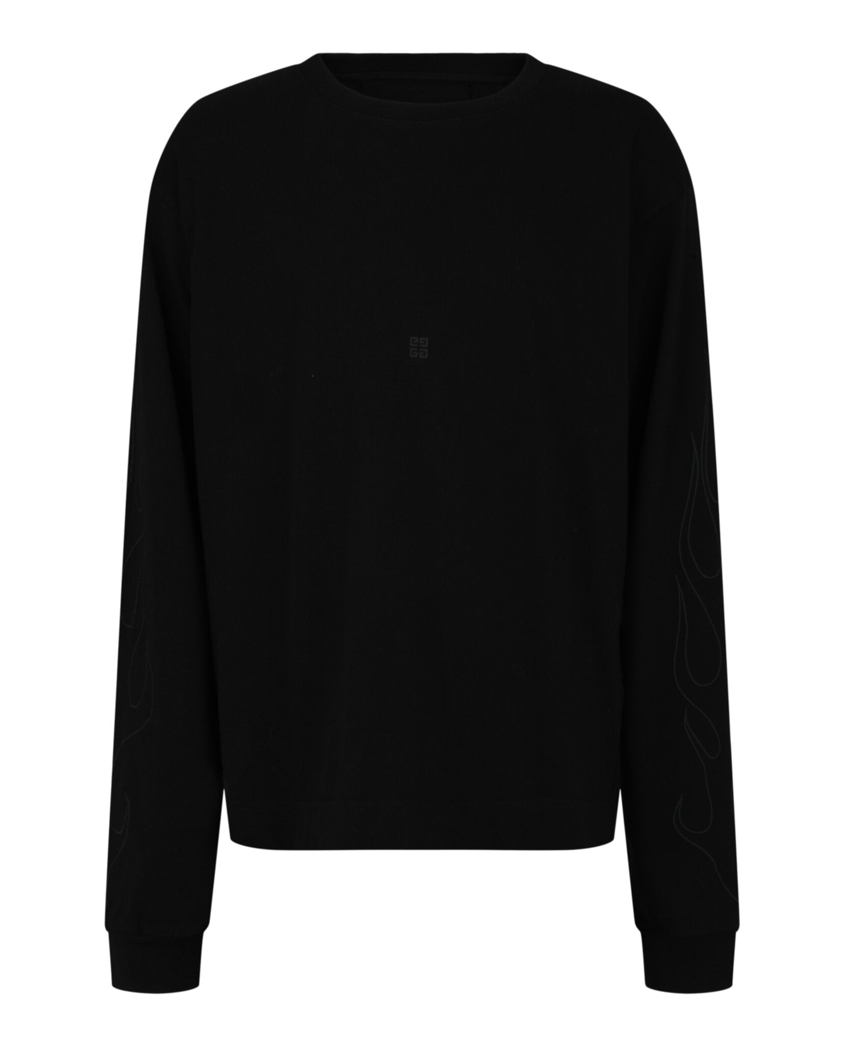 Givenchy Mens Flame-Graphic Long Sleeve T-Shirt