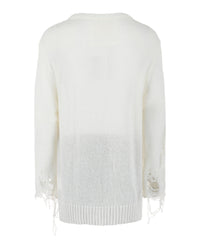 Givenchy Givenchy Mens Distressed Knit Sweater