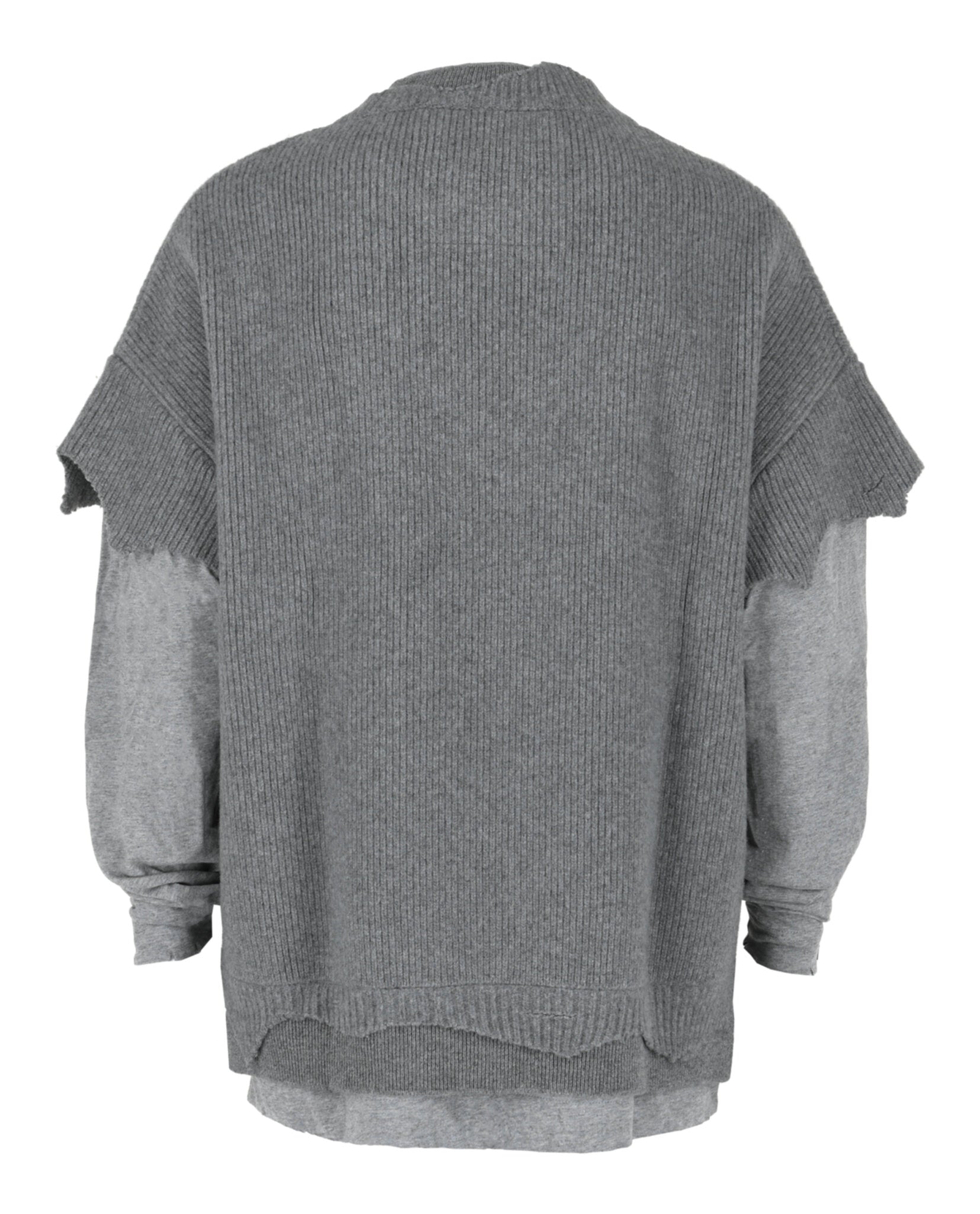 Givenchy Mens Wool Cut And Layer Sweater