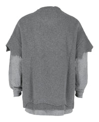 Givenchy Mens Wool Cut And Layer Sweater