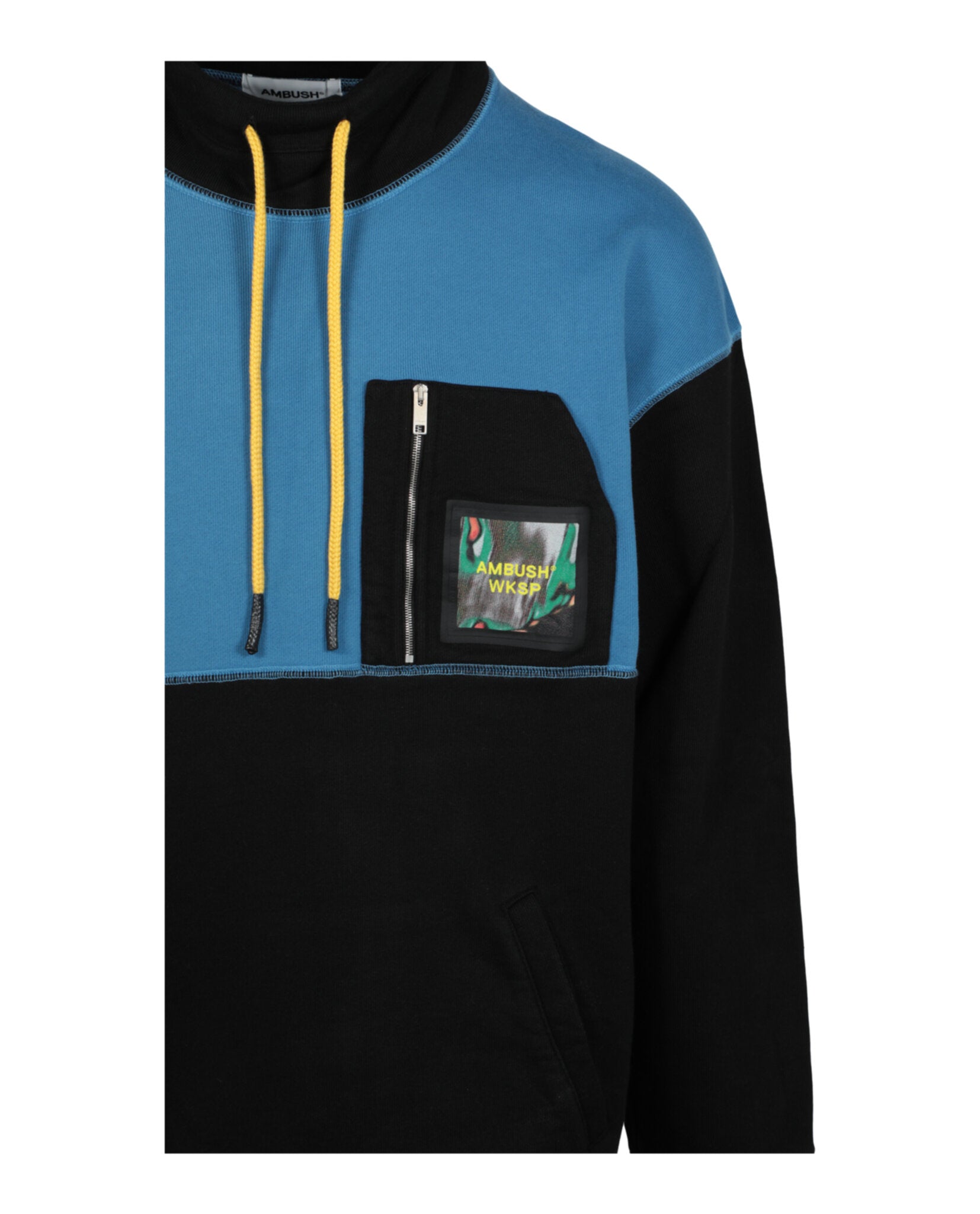 AMBUSH Mens Logo Patch Mockneck Sweatershirt