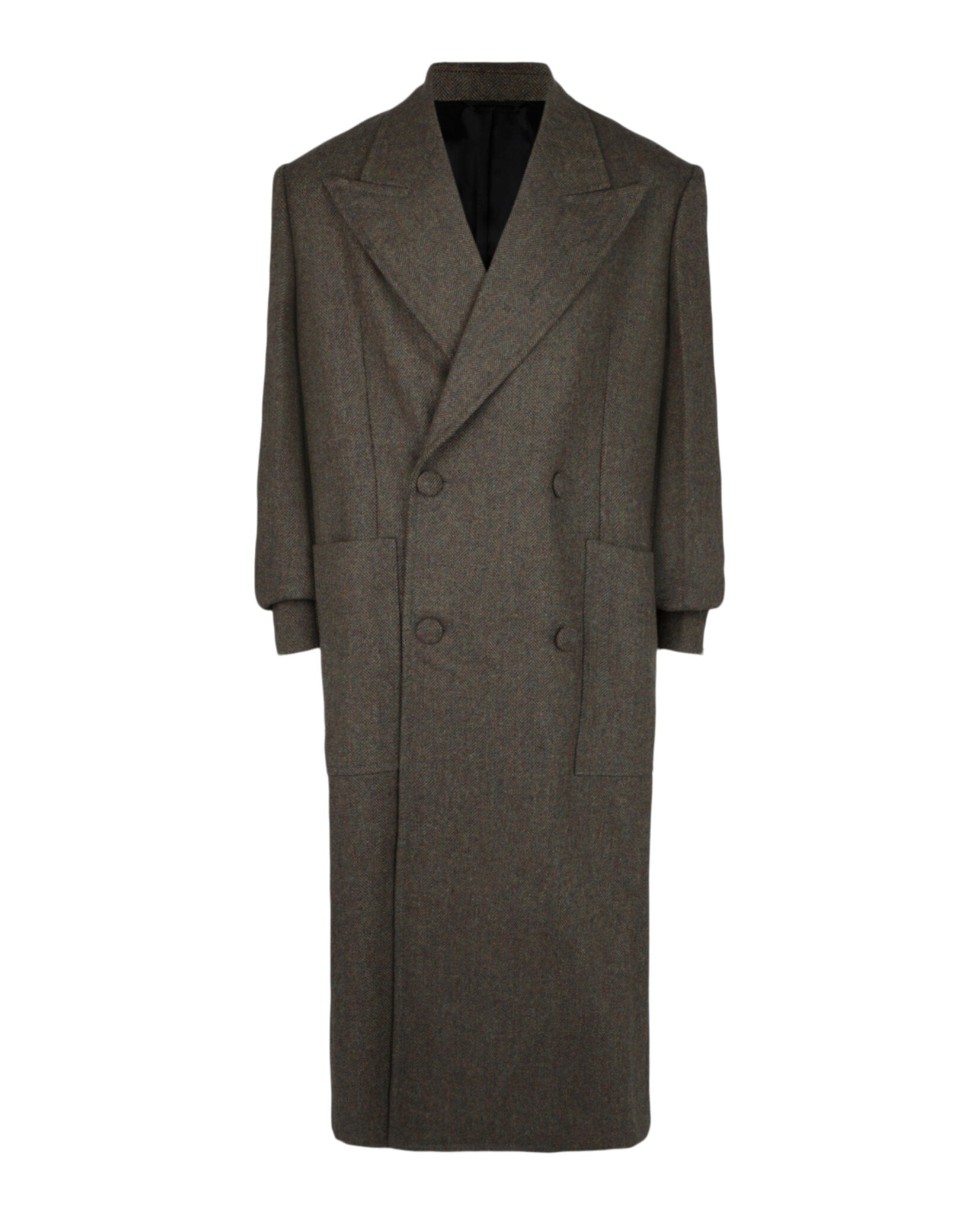 Givenchy Mens Double Breasted Herringbone Coat
