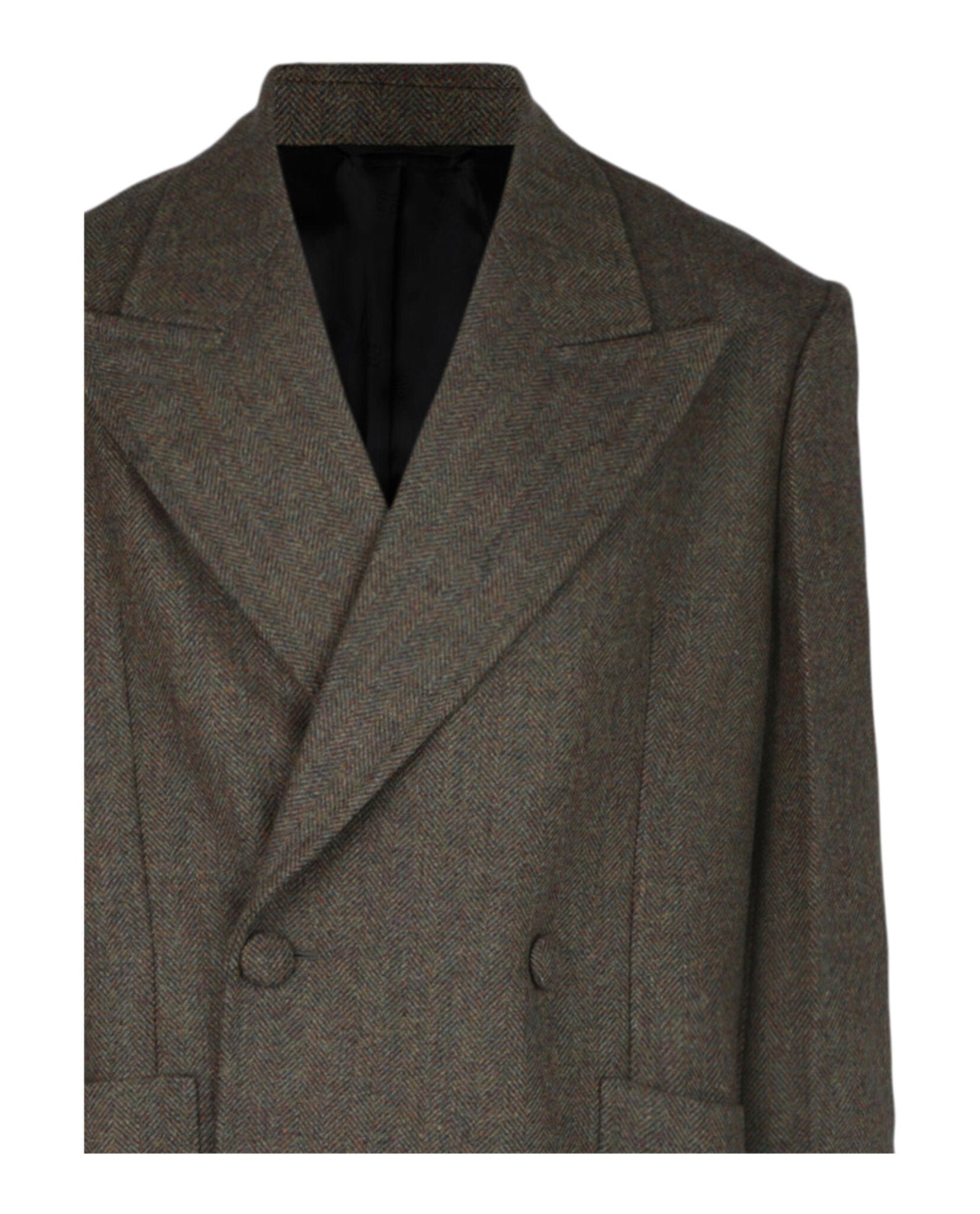 Givenchy Mens Double Breasted Herringbone Coat