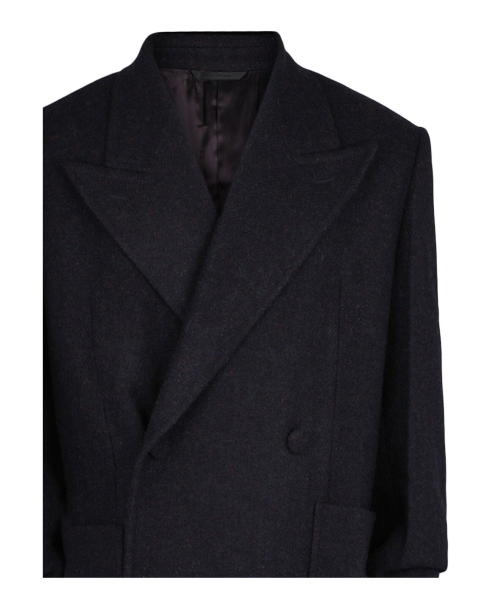 Givenchy Mens Double Breasted Herringbone Coat