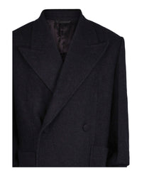 Givenchy Mens Double Breasted Herringbone Coat