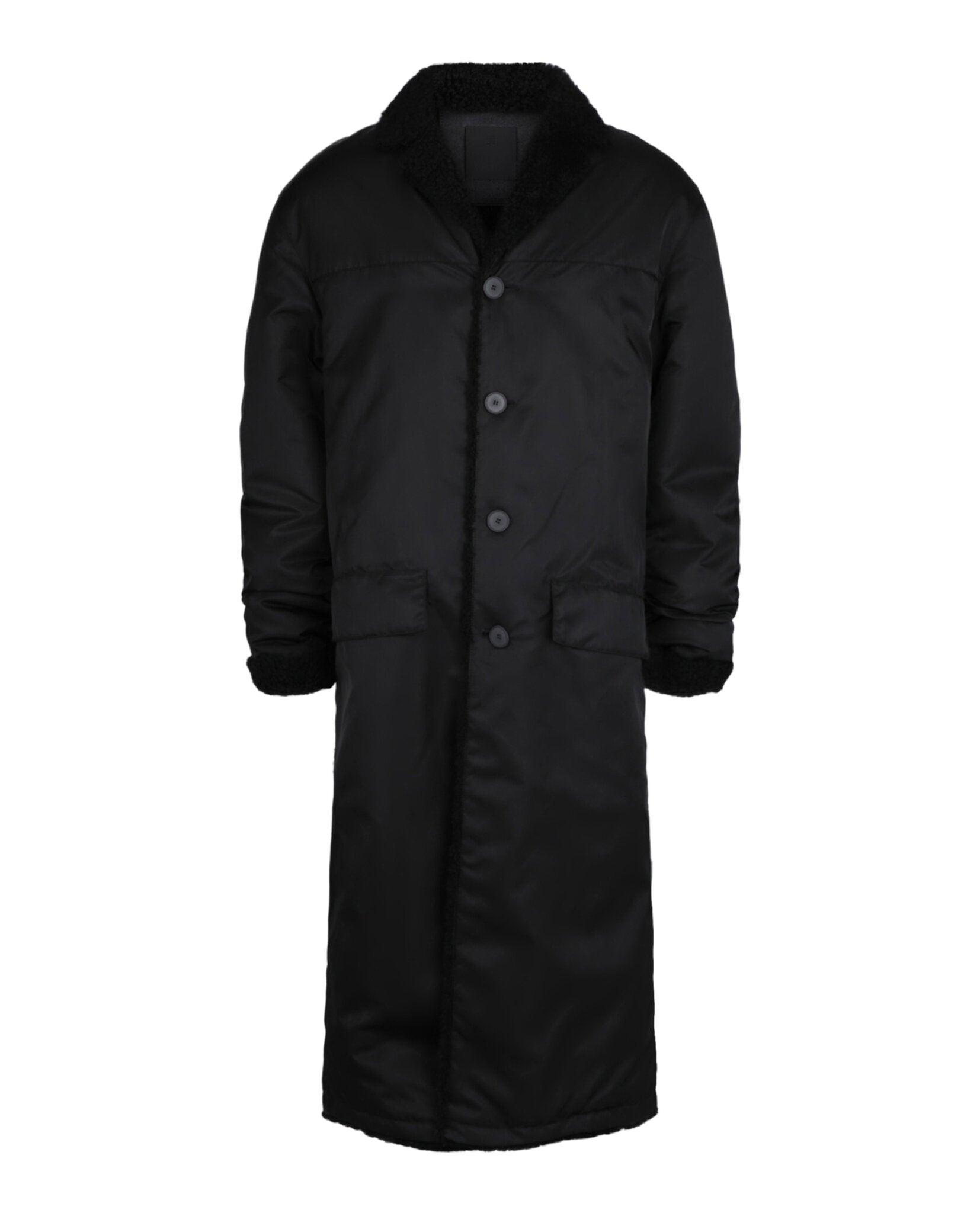 Givenchy Givenchy Mens Nylon And Shearling Trench Coat