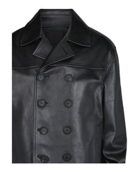 Givenchy Mens Leather Peacoat