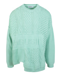 AMBUSH Mens Patchwork Knit Crewneck Sweater