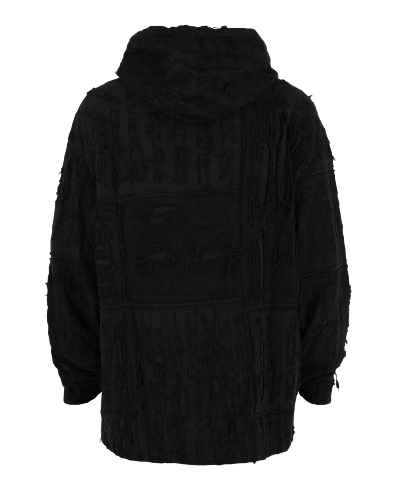 Givenchy Mens Destroyed Oversized Hoodie