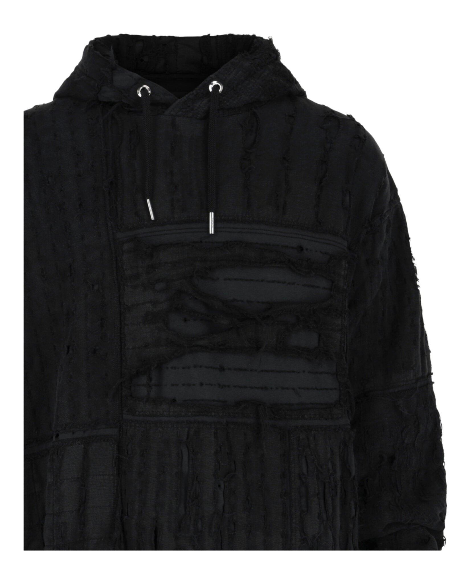 Givenchy Mens Destroyed Oversized Hoodie