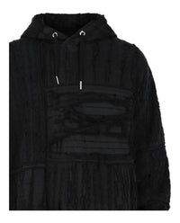 Givenchy Mens Destroyed Oversized Hoodie
