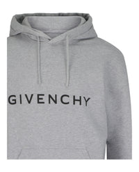 Givenchy Mens Slim-Fit Logo Print Hoodie