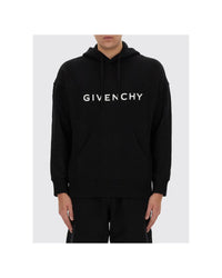 Givenchy Paris Logo Hoodie Men Black Sweaters & Sweatshirts