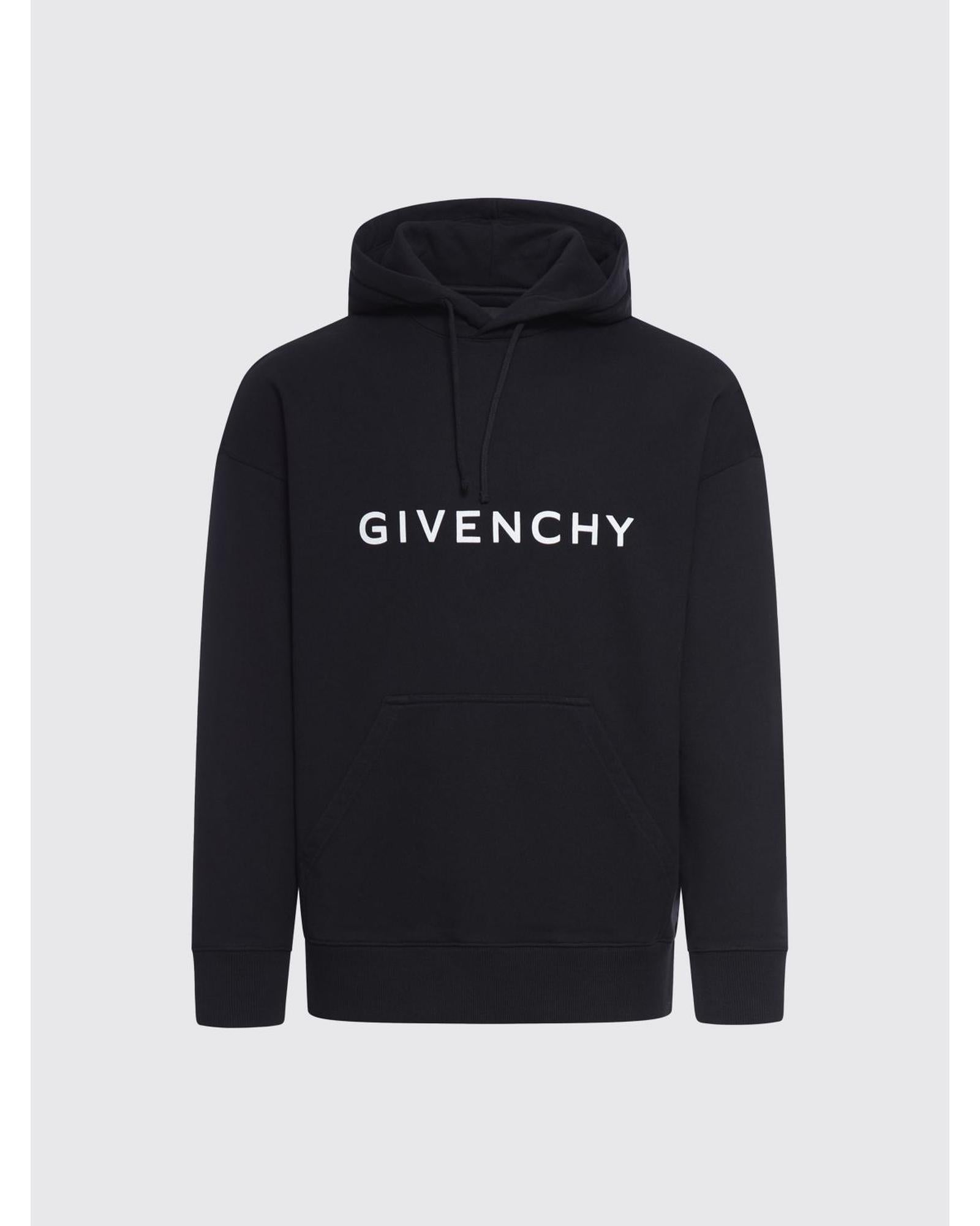 Givenchy Paris Logo Hoodie Men Black Sweaters & Sweatshirts