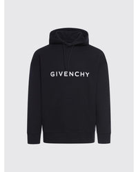 Givenchy Paris Logo Hoodie Men Black Sweaters & Sweatshirts