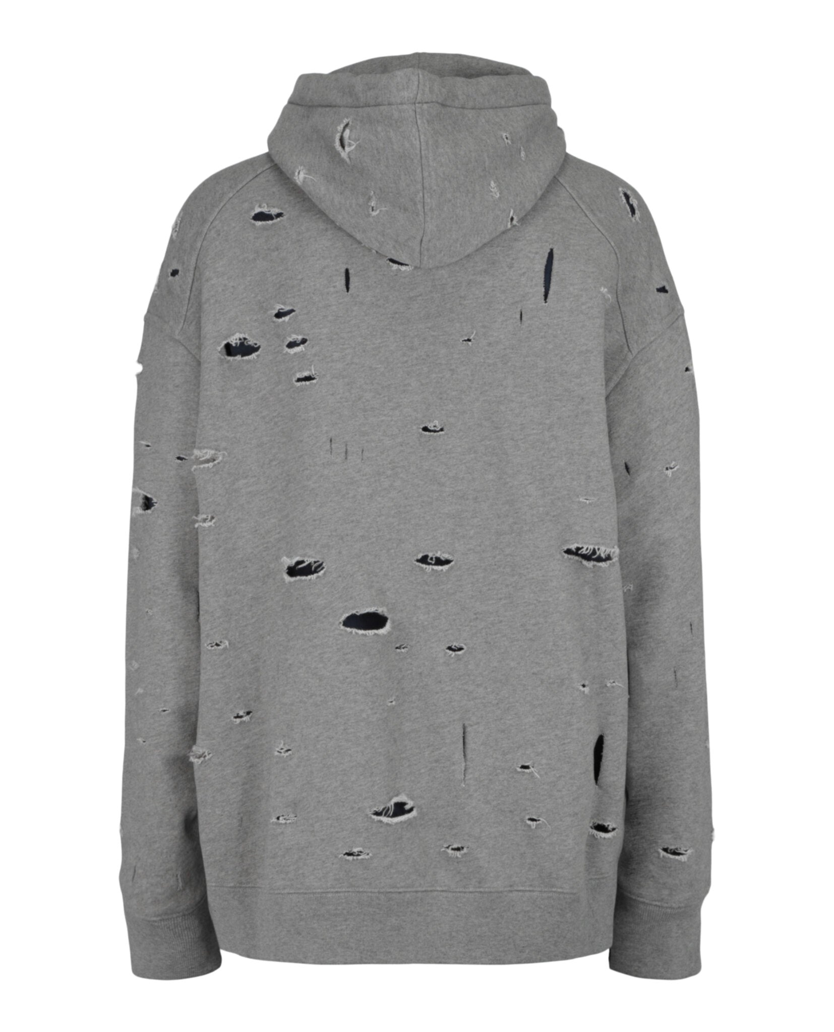 Givenchy Mens Oversized Destroyed Logo Hoodie