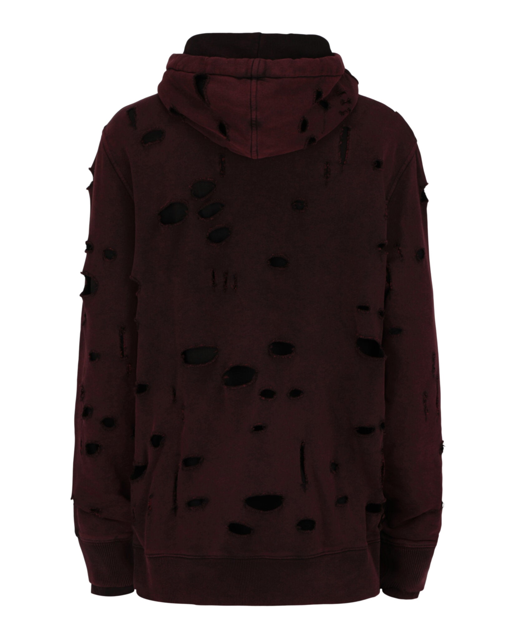 Givenchy Mens Destroyed Logo Hoodie