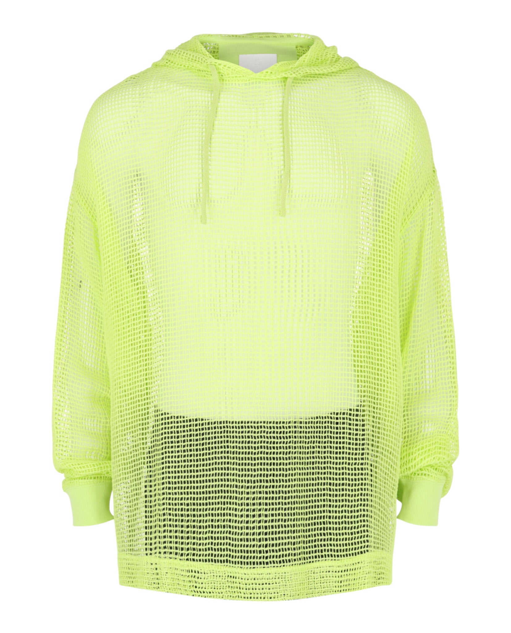 Givenchy Mens Hooded Mesh Long Sleeve T-Shirt Fluo Yellow