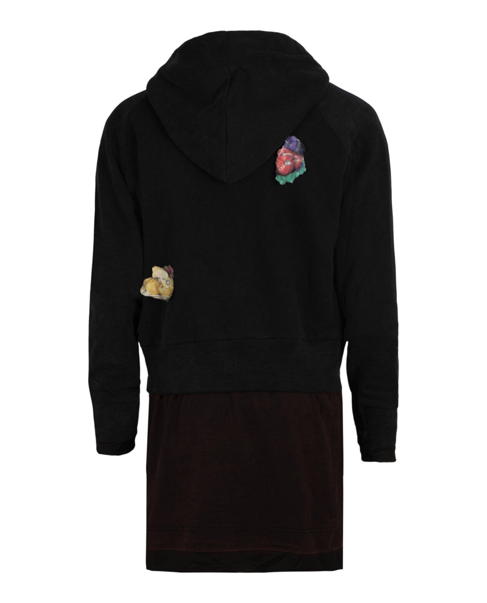Givenchy Mens Overlapped Hoodie In Cotton With Decals