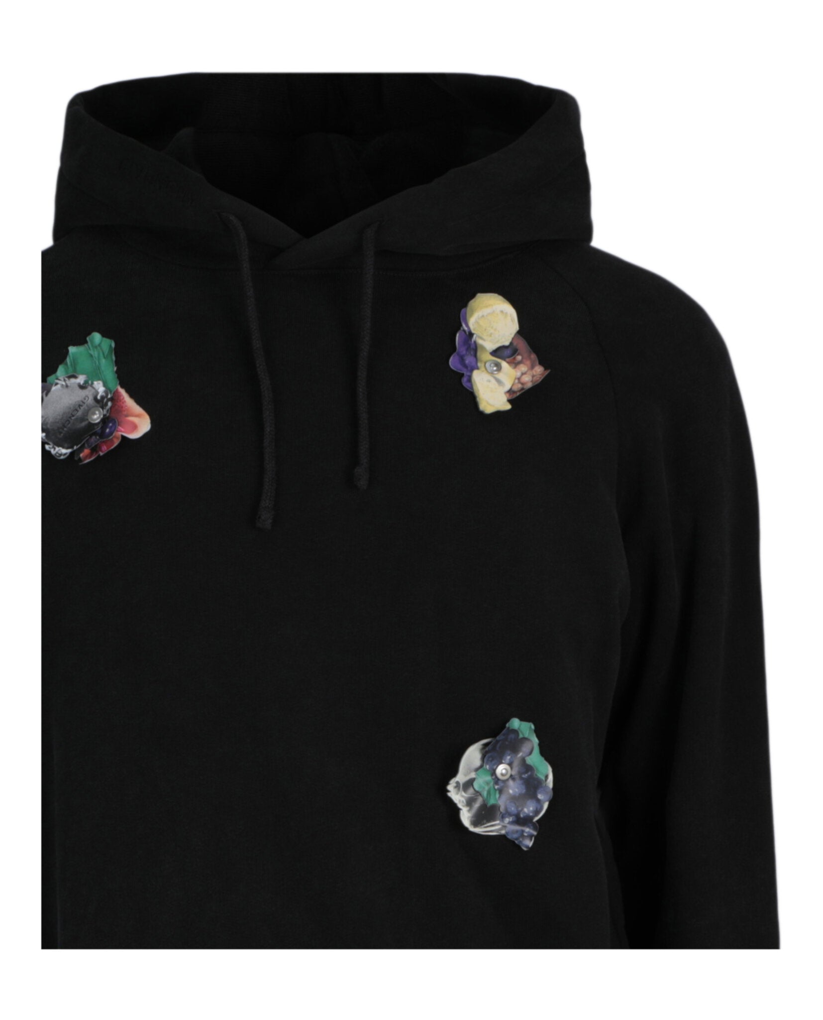 Givenchy Mens Overlapped Hoodie In Cotton With Decals