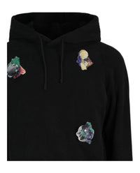 Givenchy Mens Overlapped Hoodie In Cotton With Decals