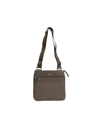 Hugo Boss Leather Messenger Bag Men Green ONE SIZE Green