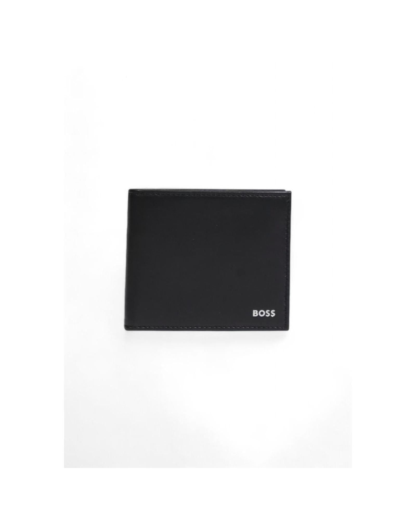 Hugo Boss Recycled Leather Wallet Men Black Wallets & Pouches Black