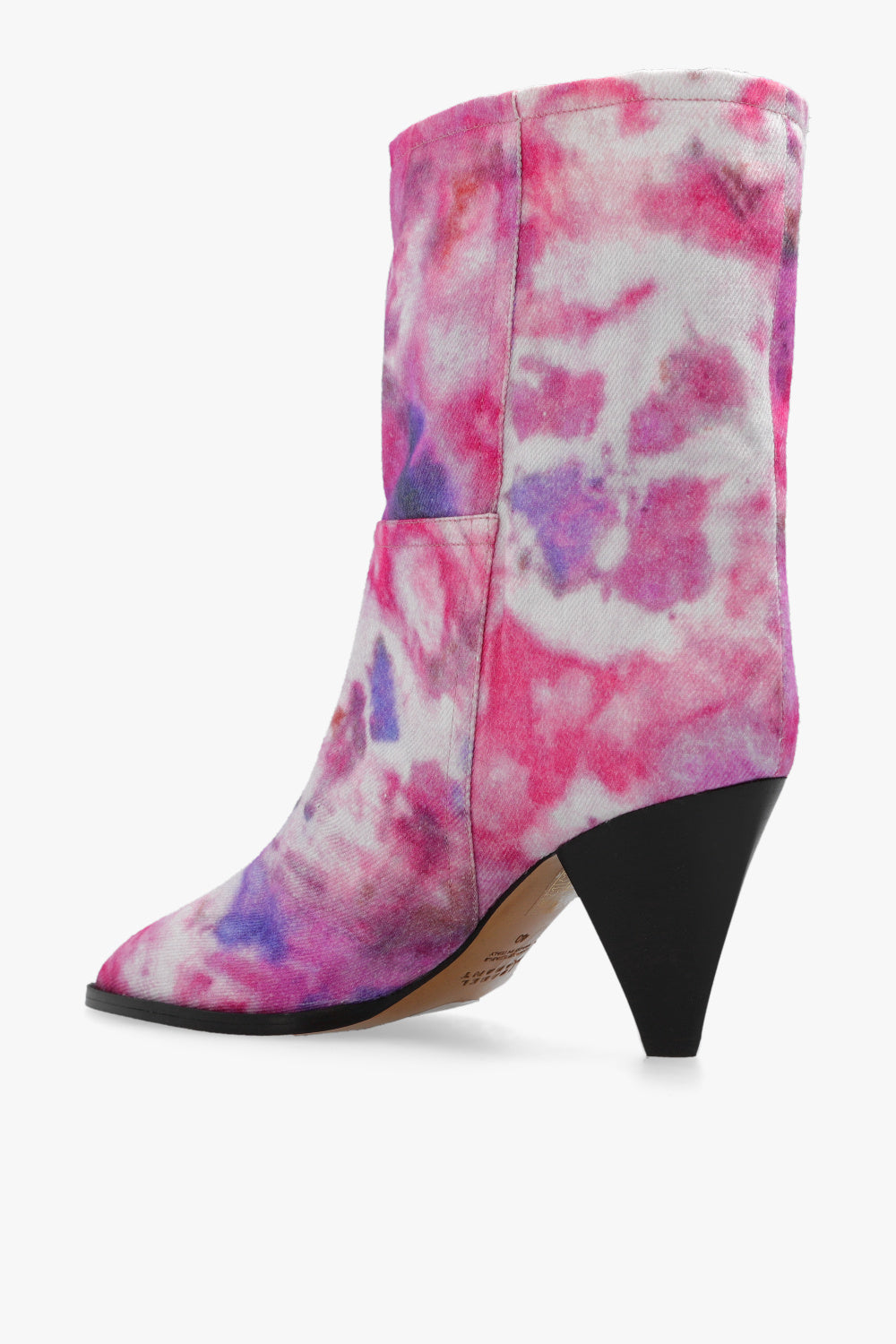 ISABEL MARANT Tie-Dye Canvas Pointed Ankle Boots