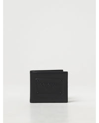 Dolce & Gabbana Leather Bifold Wallet Men Black Black