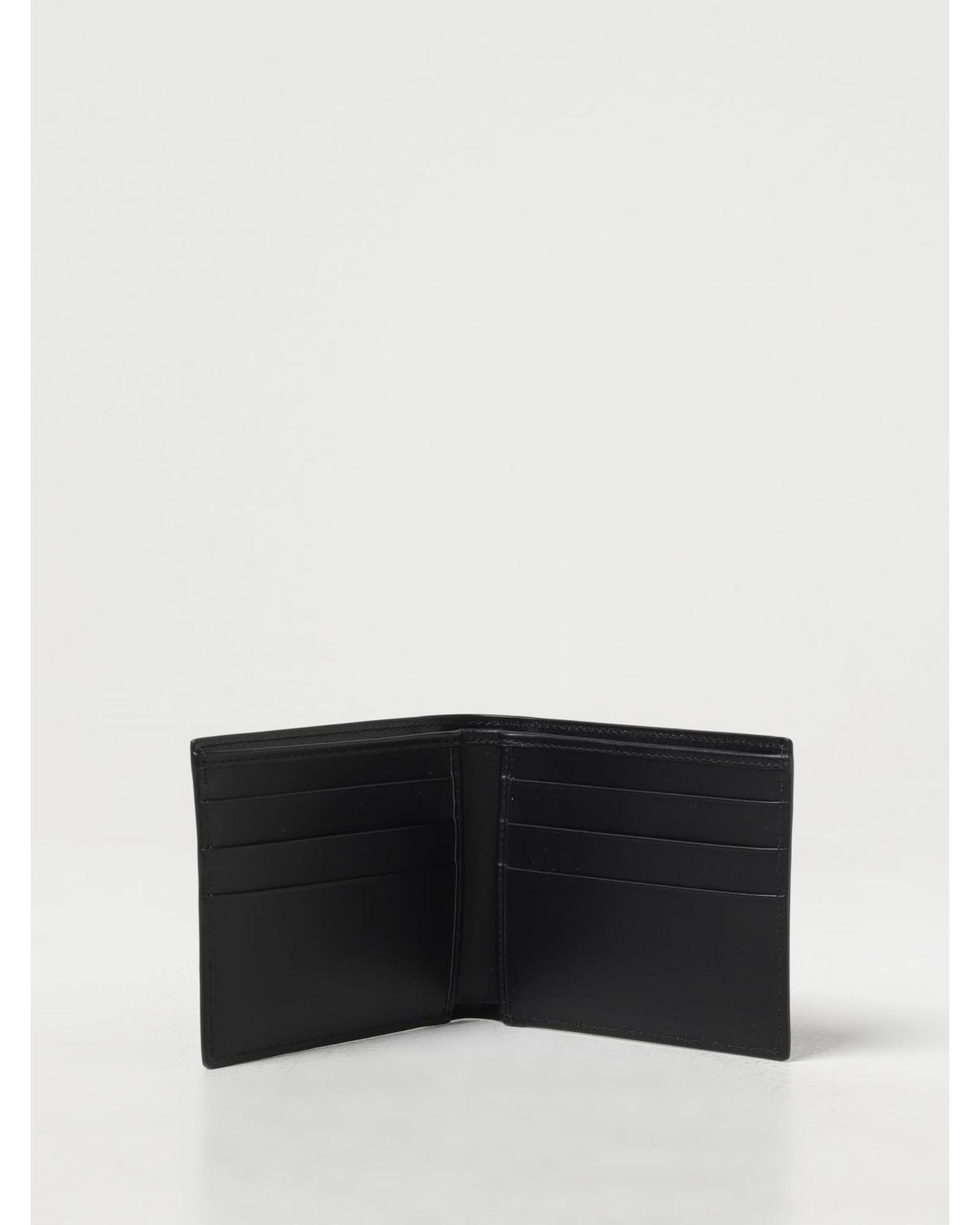 Dolce & Gabbana Leather Bifold Wallet Men Black