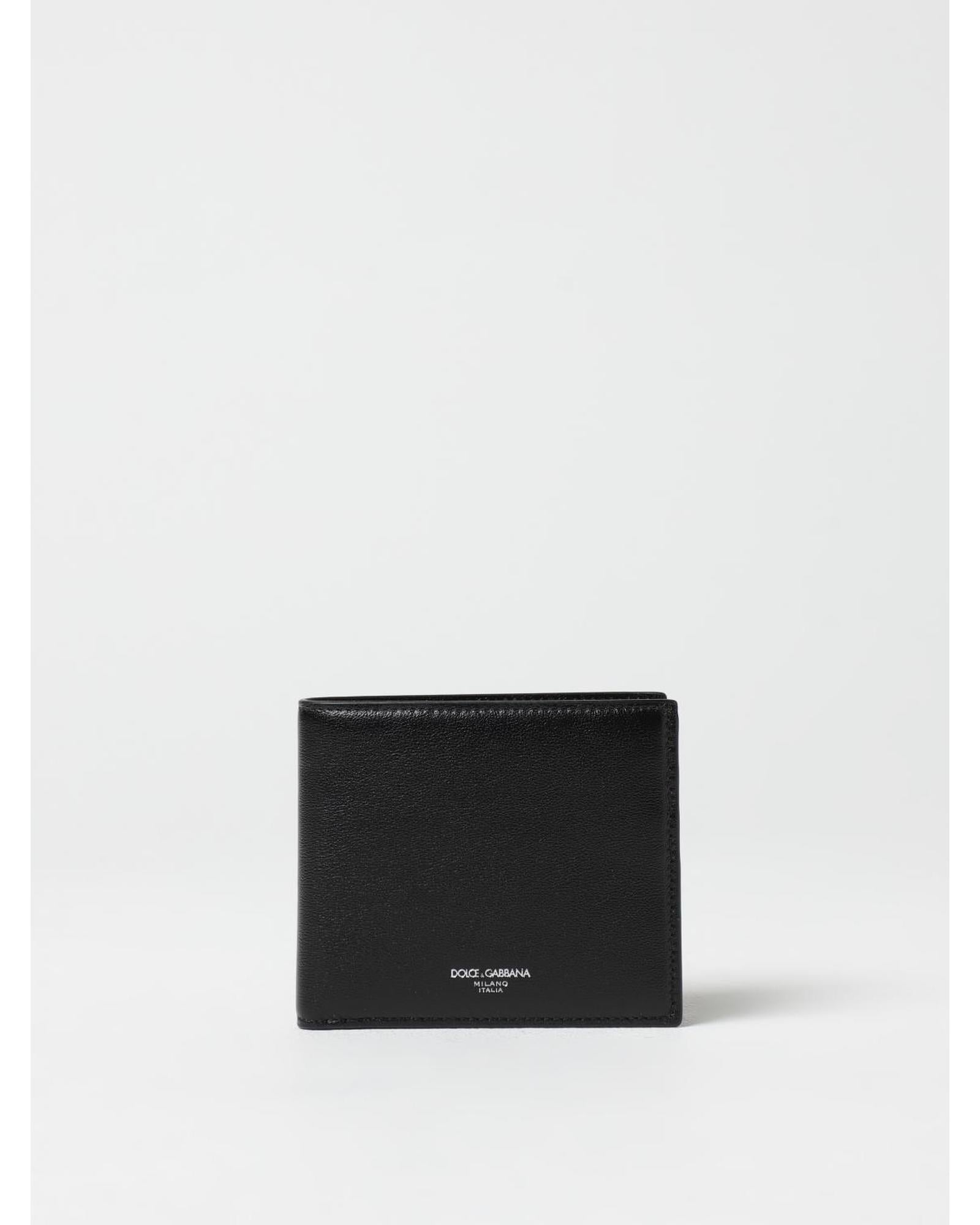 Dolce & Gabbana Leather Wallet Men Black