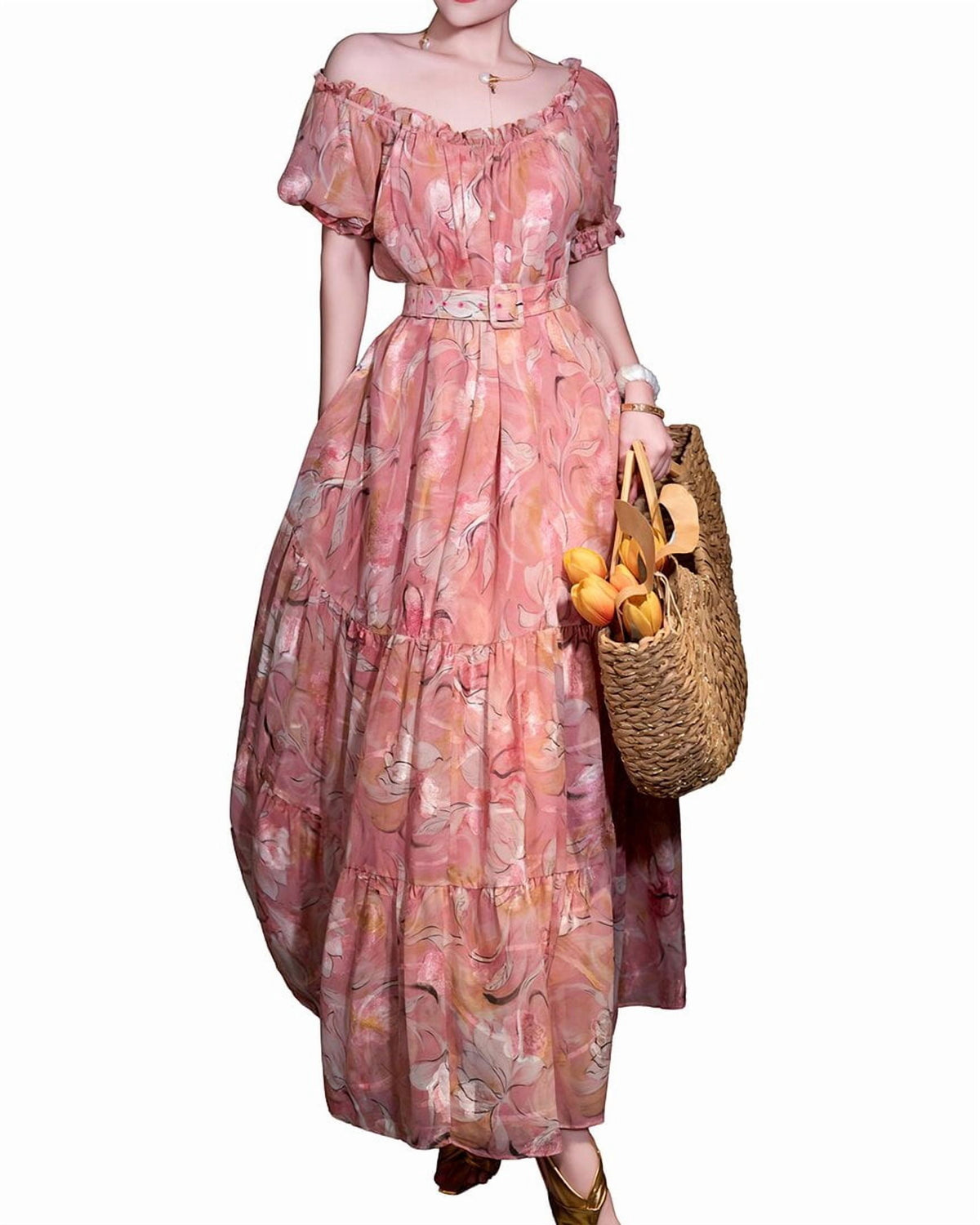 Brc By Burryco Off-The-Shoulder Maxi Dress