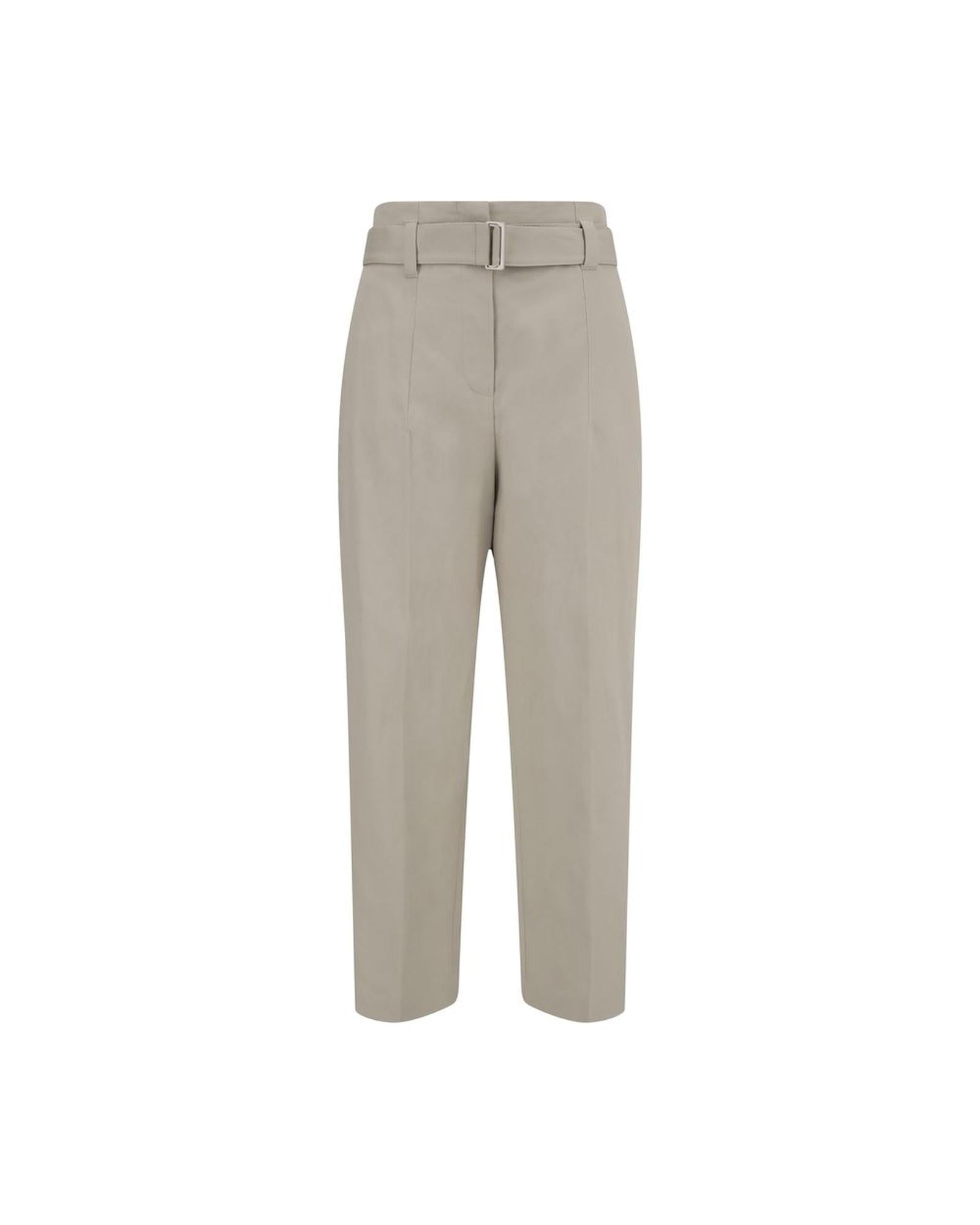 Brunello Cucinelli Belted HighWaisted Trousers Women Cream Jeans & Pants
