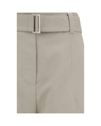 Brunello Cucinelli Belted HighWaisted Trousers Women Cream Jeans & Pants