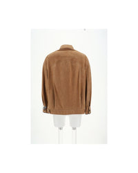 Brunello Cucinelli Oversized Suede Jacket Model 7326 Women Brown Coats