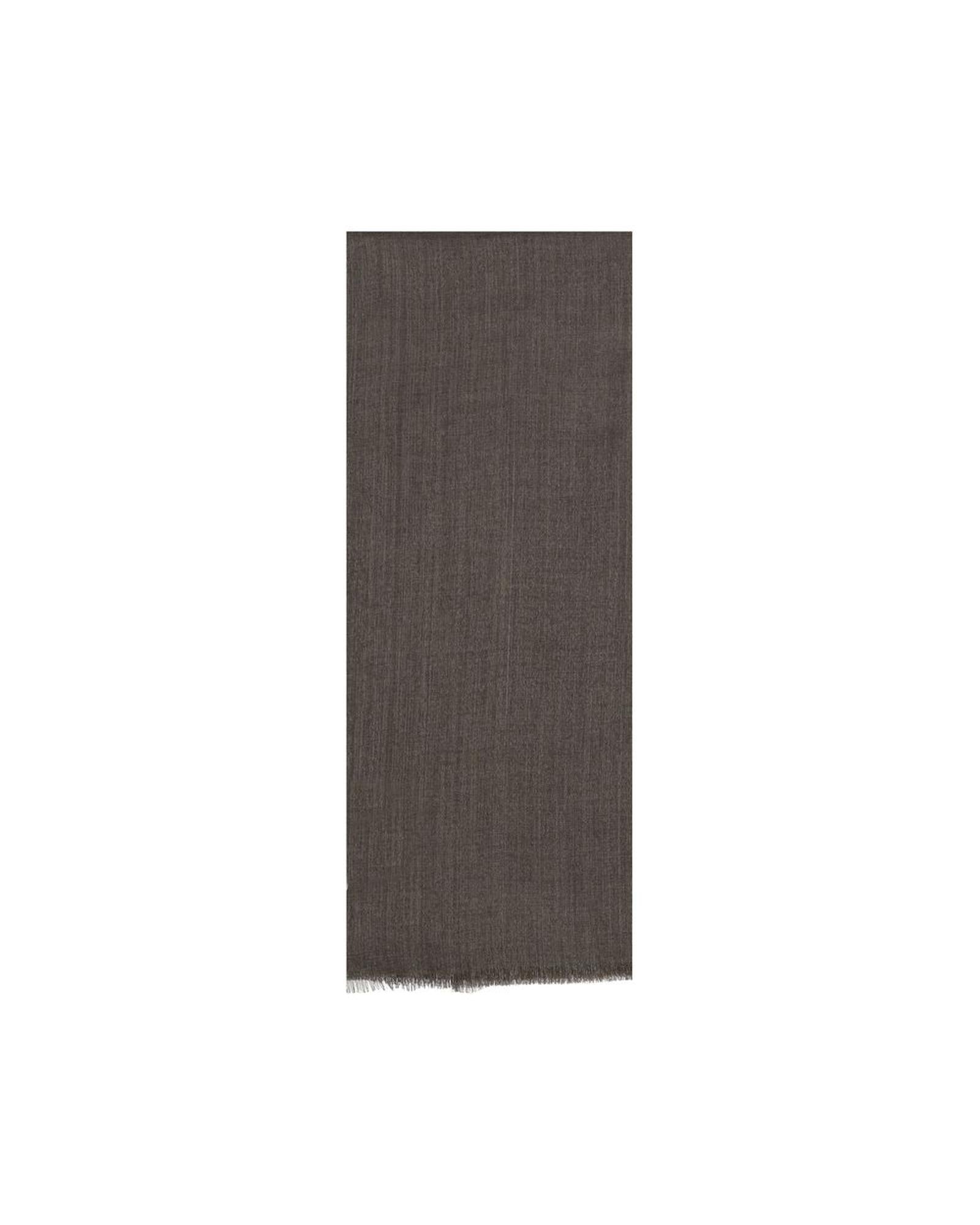 Brunello Cucinelli Cashmere Scarf Frayed Edge Women Brown Scarves & Shawls Brown