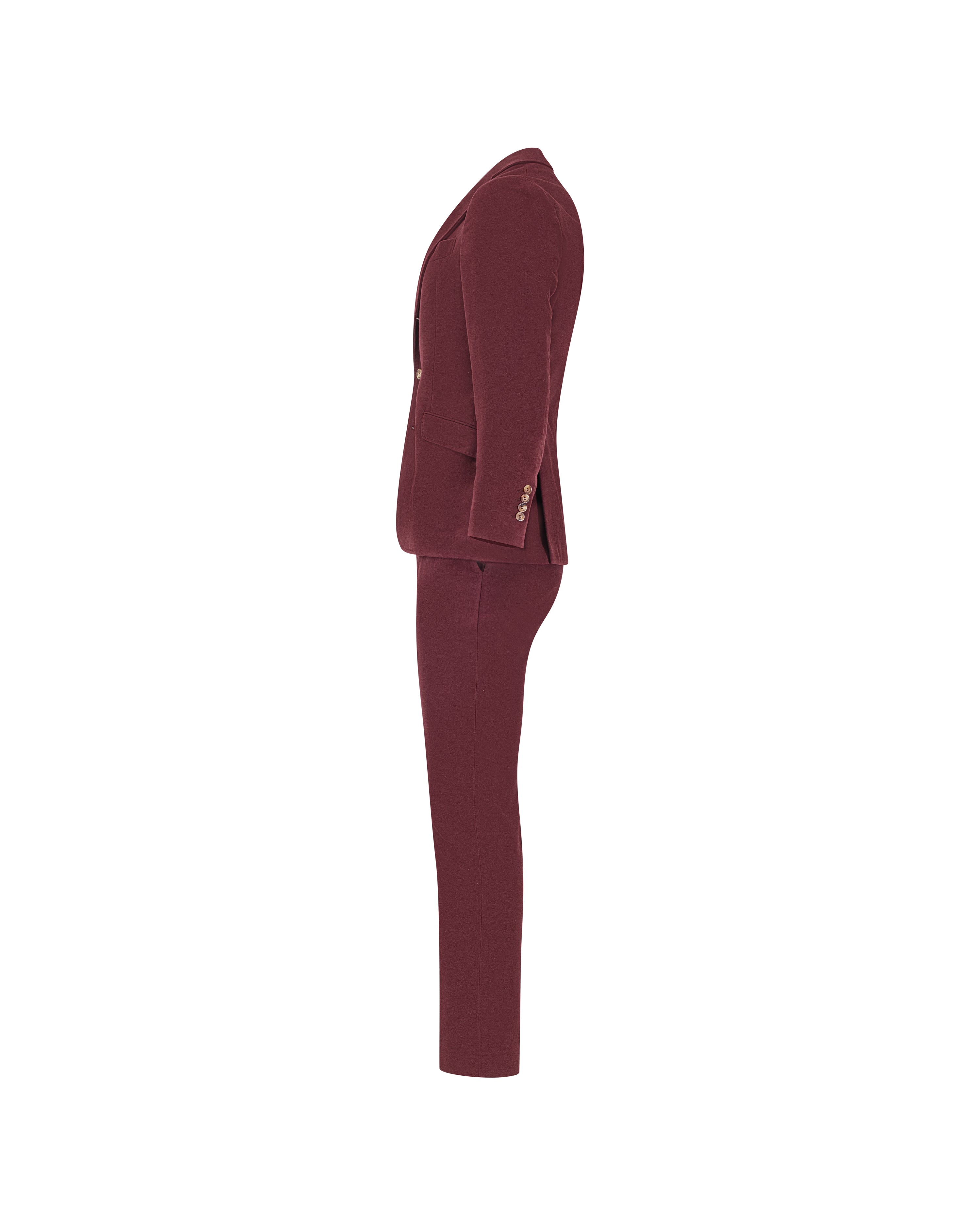 Brunello Cucinelli Textured Wool Single-Breasted Tailored Suit Bordeaux