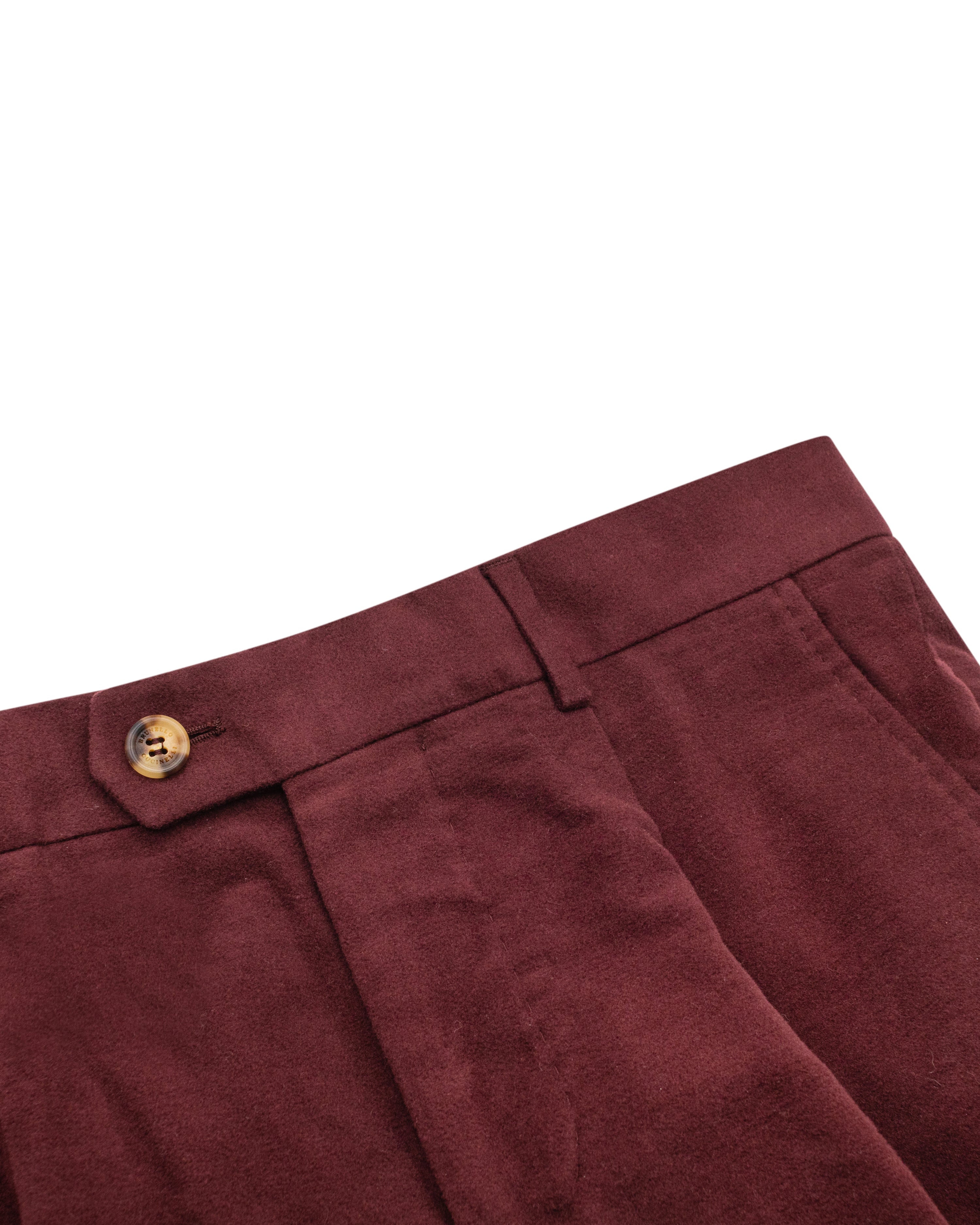 Brunello Cucinelli Textured Wool Single-Breasted Tailored Suit Bordeaux