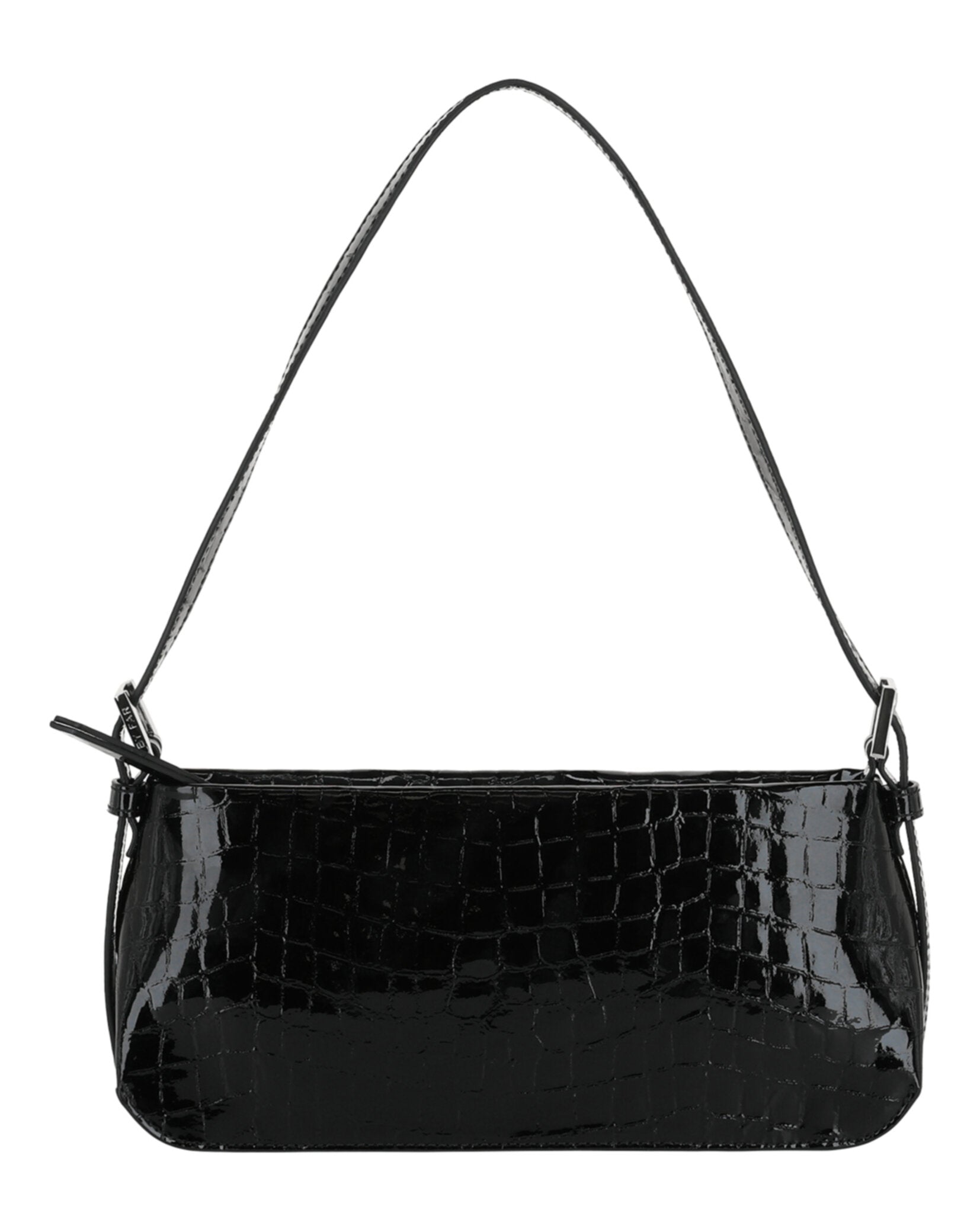 ByFar Womens Dulce Crocodile Embossed Shoulder Bag