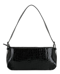 ByFar Womens Dulce Crocodile Embossed Shoulder Bag