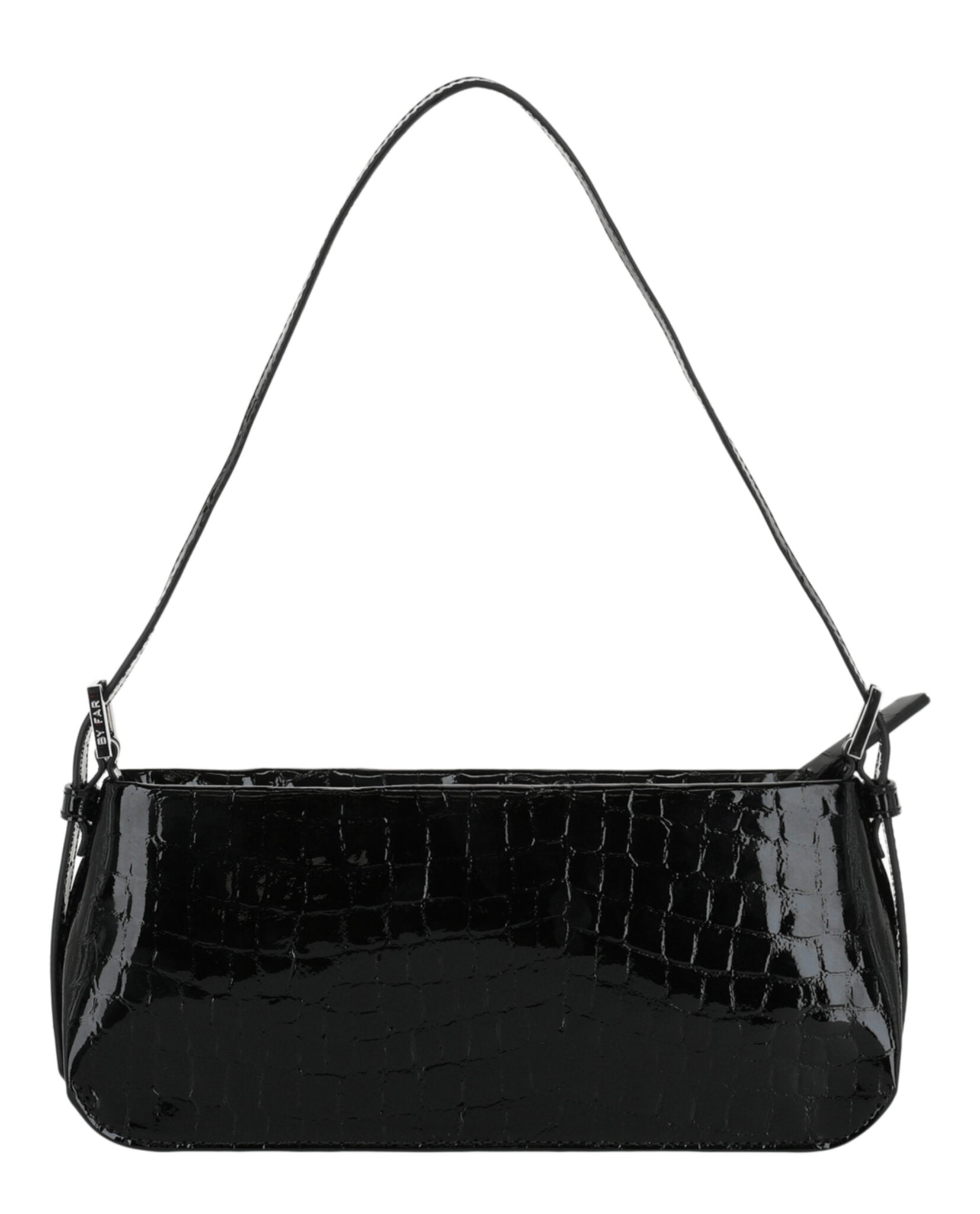 ByFar Womens Dulce Crocodile Embossed Shoulder Bag