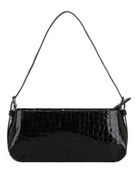 ByFar Womens Dulce Crocodile Embossed Shoulder Bag