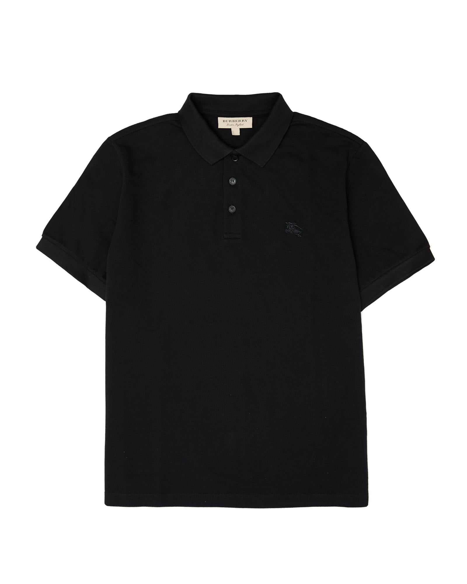 Burberry Short Sleeve Polo Shirt Men Black Black