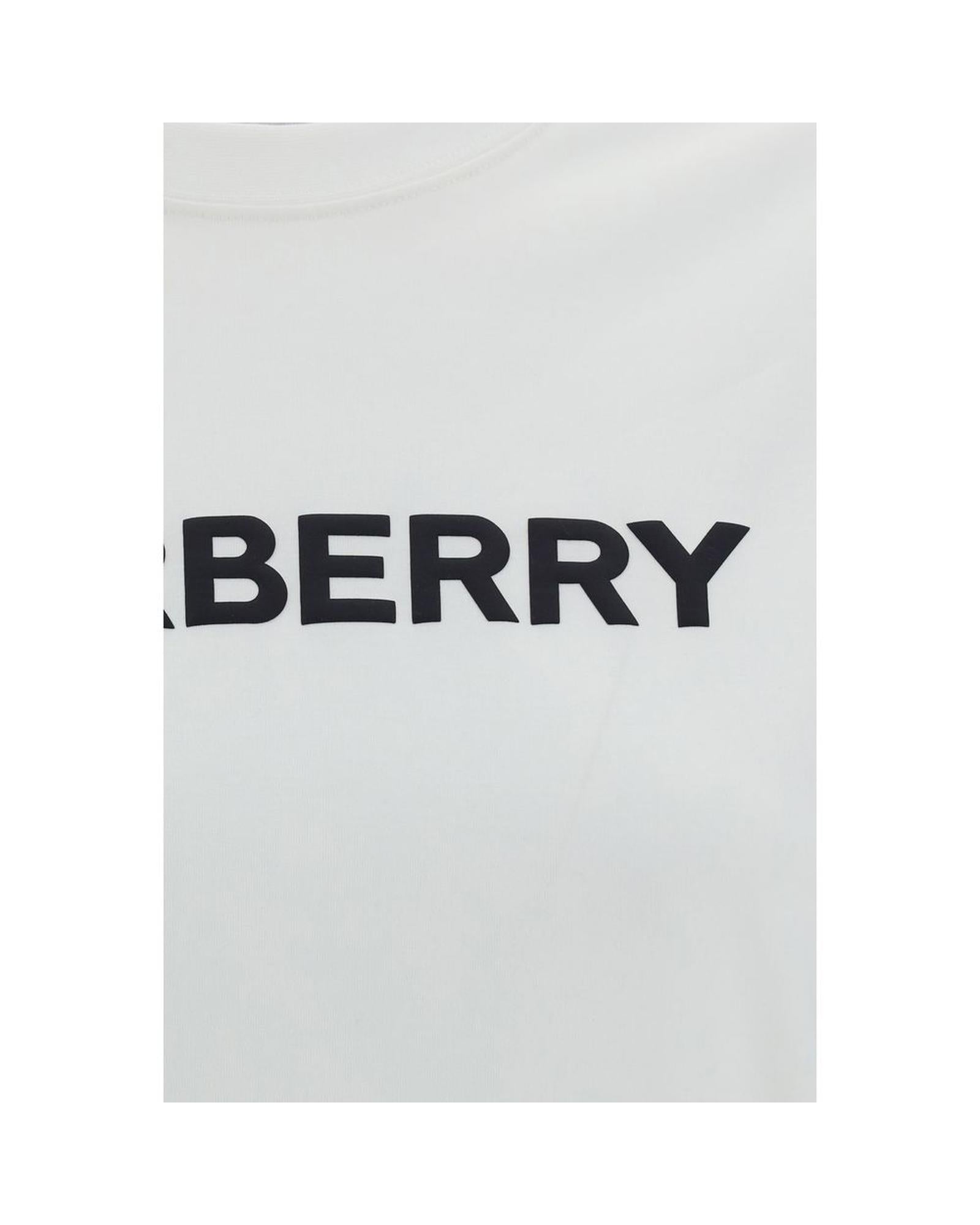Burberry Logo TShirt Short Sleeves Women White Tops